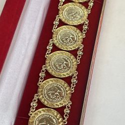 14k premium gold plated women bracelet