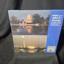 Vintage80s Springbok Two Puzzles A Capital Evening Factory Sealed 