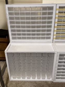 64-Drawer Plastic Drawer Storage Cabinet for Garage Organization, Bead Organizer