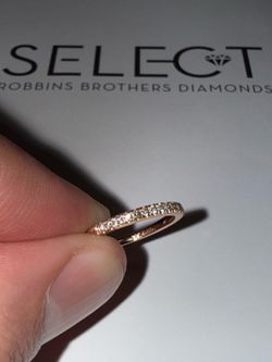 14K Rose Gold Diamond Anniversary Band – Size 5.5