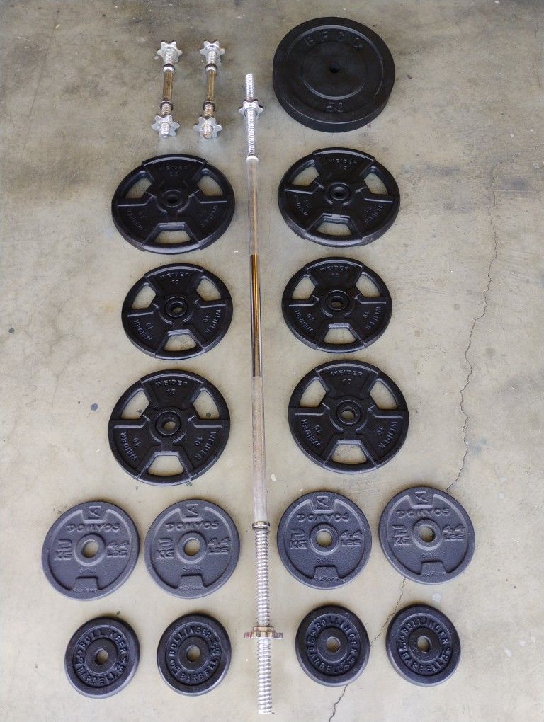 Complete Weight Set with 170 Lbs of Iron Plates