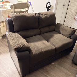 Brown Loveseat Sofa Couch