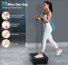 Vibration Plate Exercise Machine, Adjustable Speeds Workout Vibrating Plate for Lymphatic Drainage Weight Loss, Whole Body Vibration Platform Machines