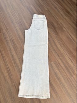 New light-blue wide-leg jeans
