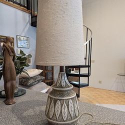 Vintage MCM Clay Table Lamp