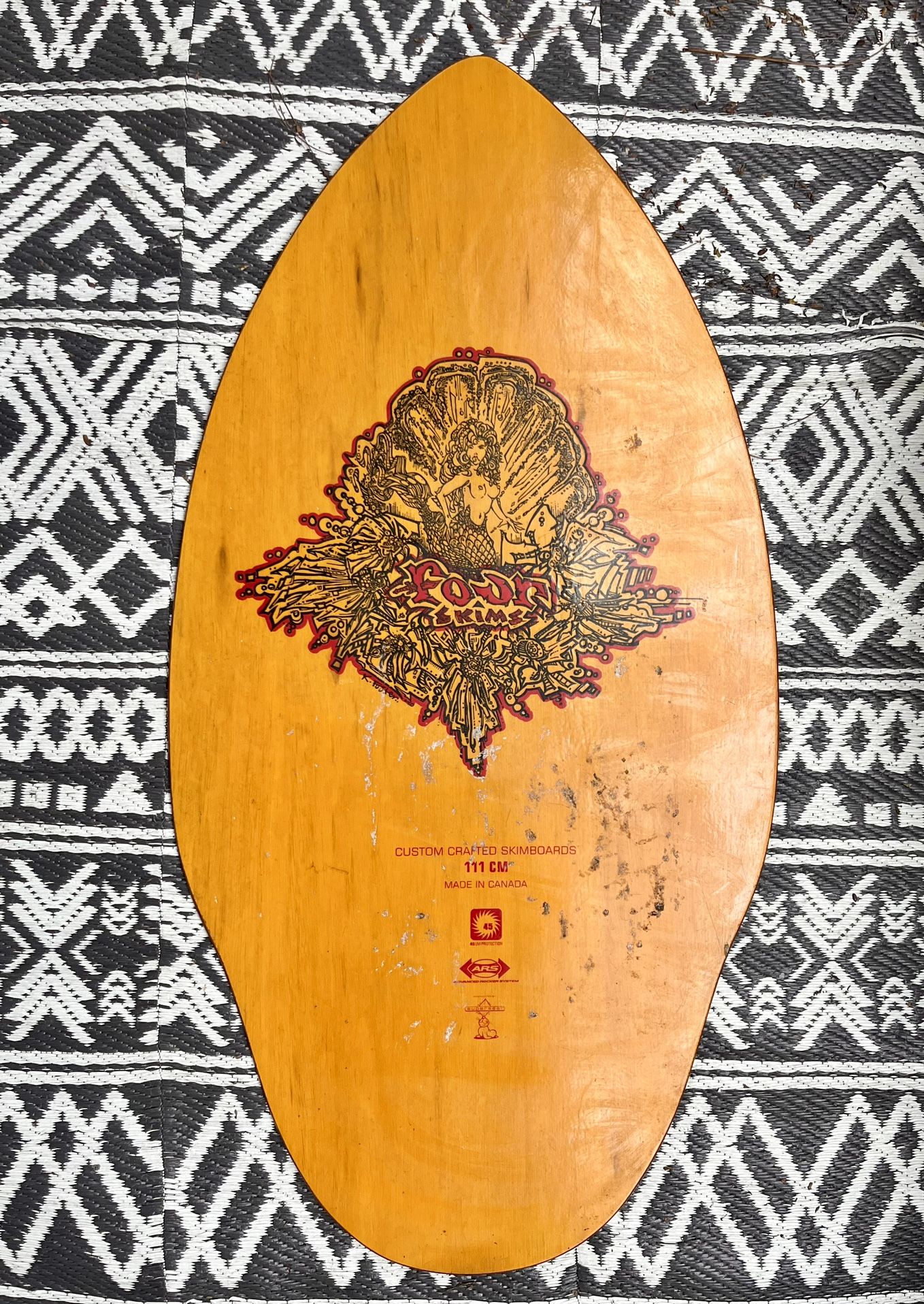 Vintage Skim Board Four Skims Solid Maple Surf Skimmer