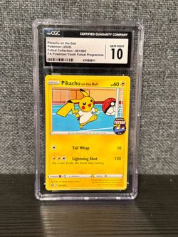 CGC 10 2020 POKEMON FUTSAL #001 PIKACHU ON THE BALL