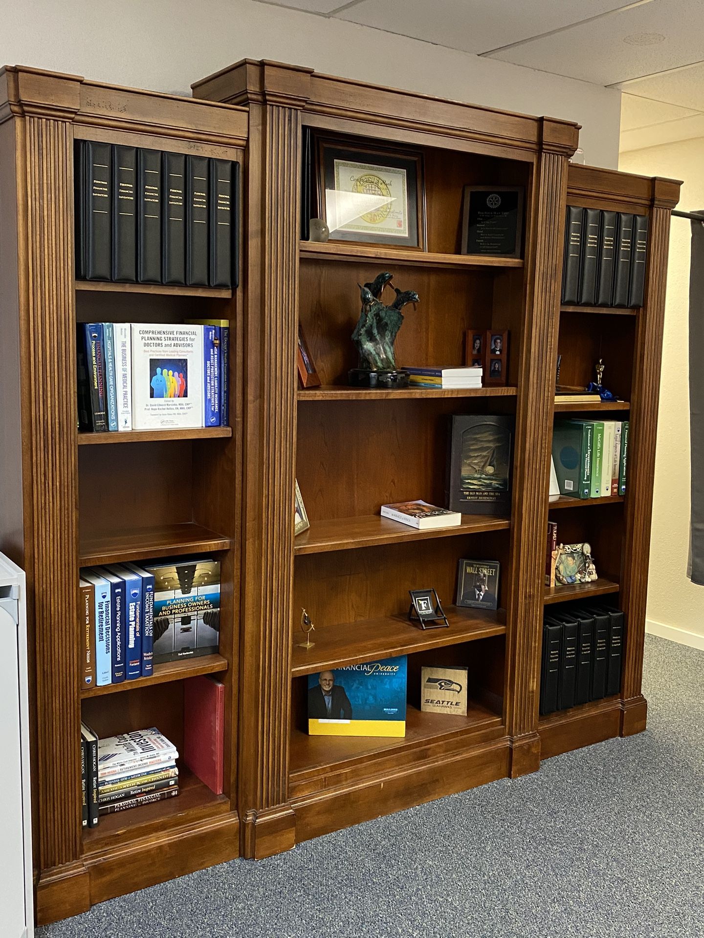 Bookshelves W/ Built In Lighting