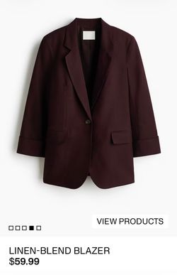 Linen-blend blazer H&M