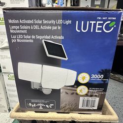 Motion Activated Solar Security LED Light – 3000 Lumens (LUTEC)