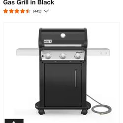Spirit E-315 3-Burner Natural Gas Grill in Black