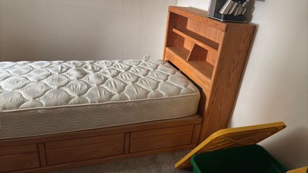 Twin mattress and frame