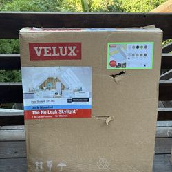 VELUX “No Leak” Fixed Deck mount Aluminum Skylight with White Light-Filtering Shade