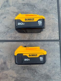 2 Batteries 5.0 DeWalt 20V DCB205