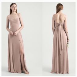 Jenny Yoo Kiara Tie Back Chiffon Dress - Size 10