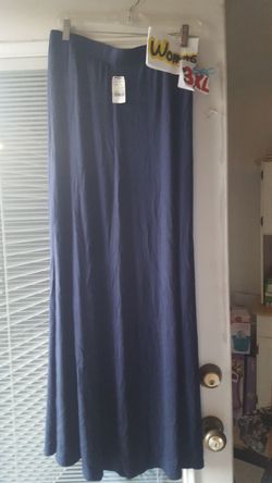Brand new with tag Long Navy Blue Cotton Skirt-size 3x women's