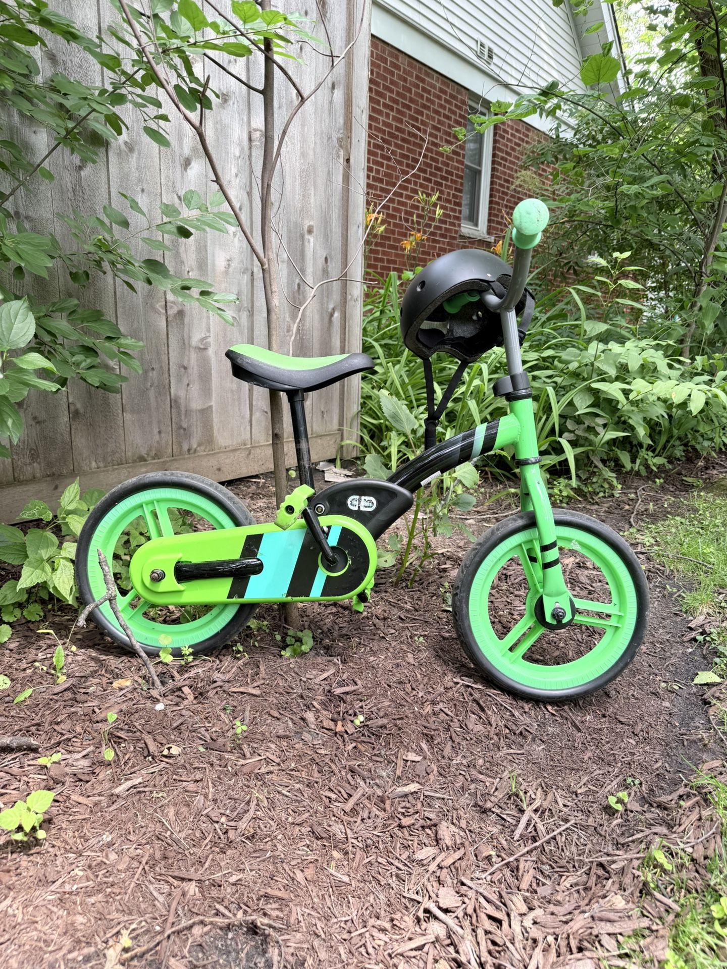 Child Bike, Helmet And Training Wheels