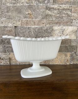 Milk glass dish
