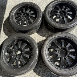 Set 4 Wheels & Tires R22  5lug  X 5.5 RAM , Silverado, Tundra, LAND ROVER $220