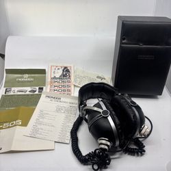 Pioneer SE-505 Stereo Headphones, Manuals, Original Box