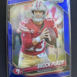 Brock Purdy 2025 Prizm Football Blue Prizm SSP Case Hit!
