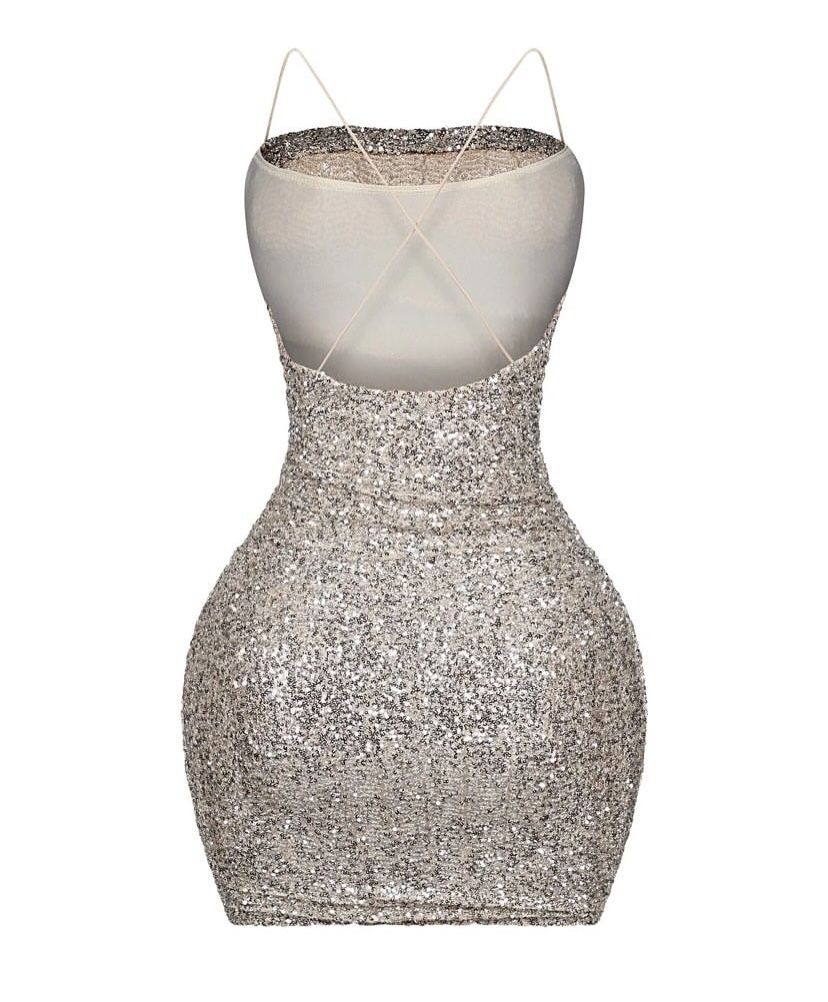 sequin mini dress