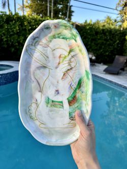 Handmade Resincrete Easter Bunny Tray