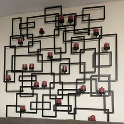 Crate & Barrel Wall Candle Holder Black