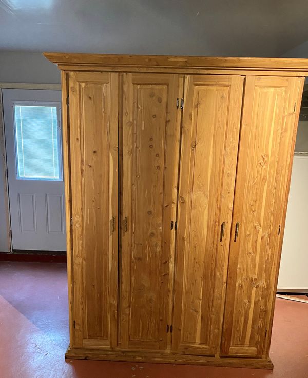  PRICE REDUCED Solid wood armoire for Sale in Newport 