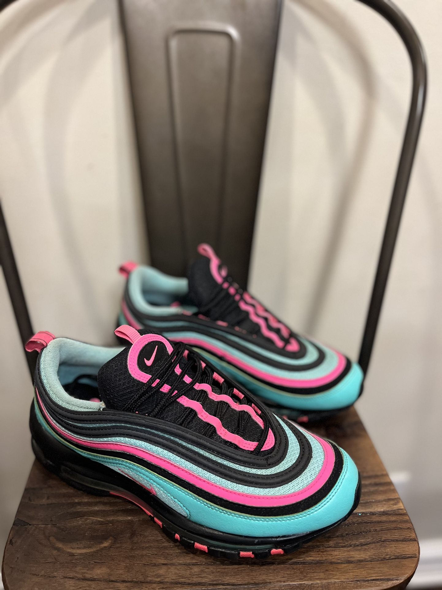 Nike Air Max 97 Hyper Turquoise Miami South Beach Mens Sneaker CU4877-300 Size 8