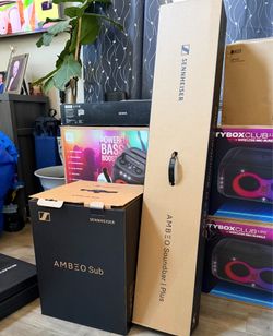 Sennheiser • AMBEO Plus & Wireless AMBEO Subwoofer • Audiophile Dolby Atmos Cinema Sound System