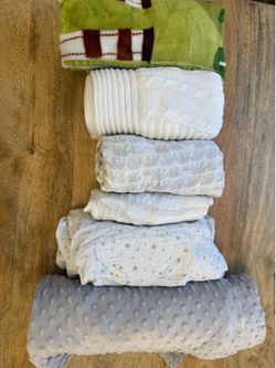 Baby blankets, crib and changing pad sheets