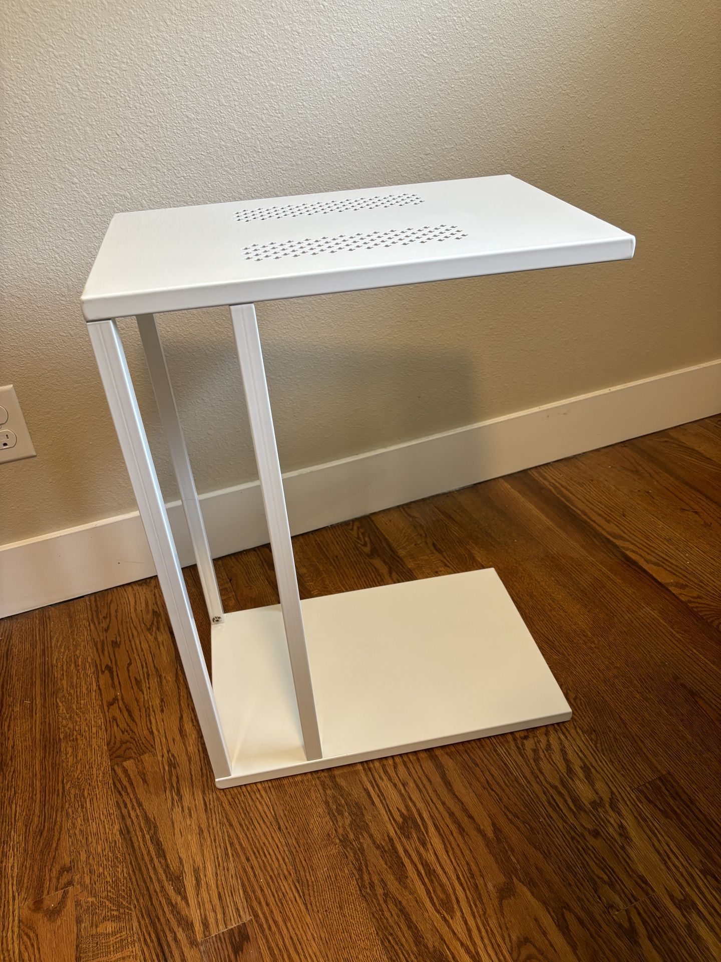 White Metal Side Table