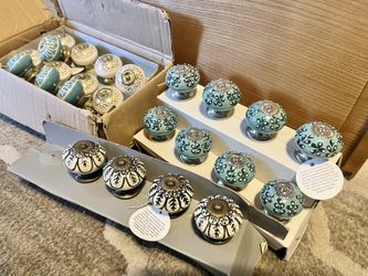 24 Decorative Ceramic Drawer Knobs