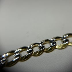 14K Two Tone Cuban Necklace 26 Inch 