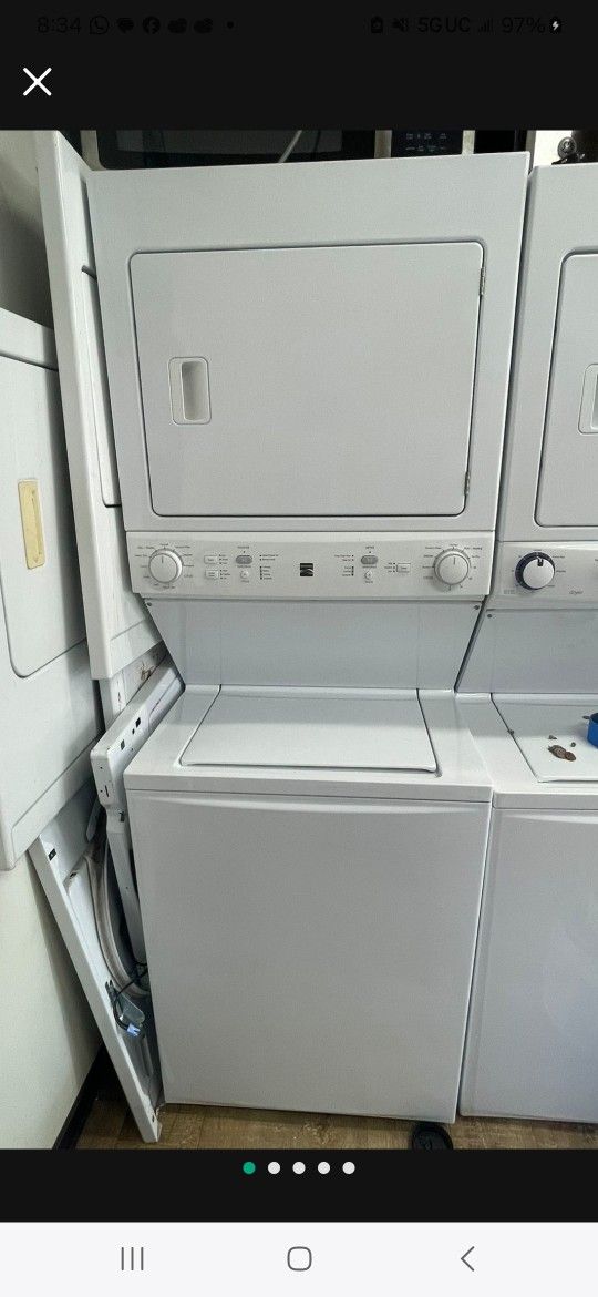Kenmore Stackable 120v Washer Gas Dryer Auto Digital Auto Sensing Load Super Large Capacity In Excellent Condition