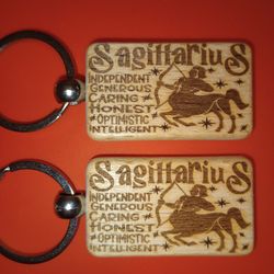 Keychain Horoscope Sagittarius Design Engraved