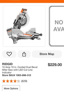 🆕 RIDGID 15 Amp 10 in. Corded Dual Bevel Miter Saw with LED Cut Line Indicator