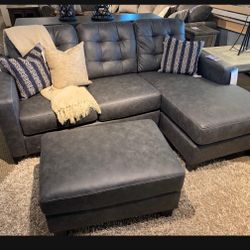 Fabric Modern Grey Small Reversible Couch Sofa Chaise✅ Living Room✅ New Brand ✅ Best Price ✅