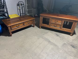 Solid wood furniture, Tv stand and Coffee table