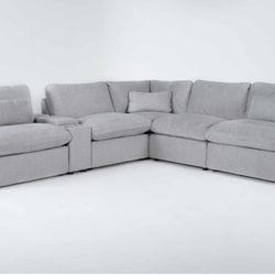 Reclining Couches with USB chargers and cup holders 