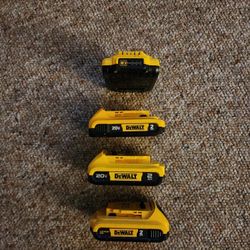 2AH Dewalt batteries 
