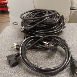Set Of 10 Right Angle Power Cords, Brand New 6 FT