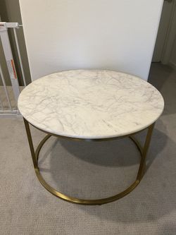 Coffee Table White Marble Milan Round
