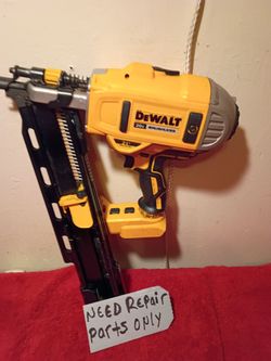 Need repair used 20 VOLT DEWALT BRUSHLESS 21 framing gun tool only $120