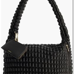 Jason Wu black vegan faux leather large bubble day hobo shoulder bag