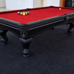 8’x4’ American Heritage Pool Table Black (Free Delivery & Pro Setup) New Felt Any Color + All Accessoires