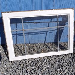 Leaded Glass Window 30x24 Wood 