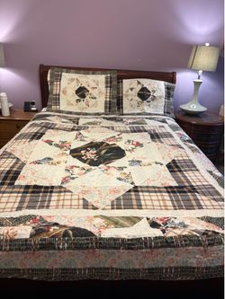 Queen quilt set with two pillow cases - light breathable for summers