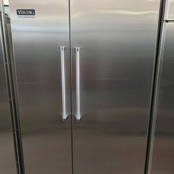 Viking Professional 48" Stainless Steel Built In Side By Side Refrigerator